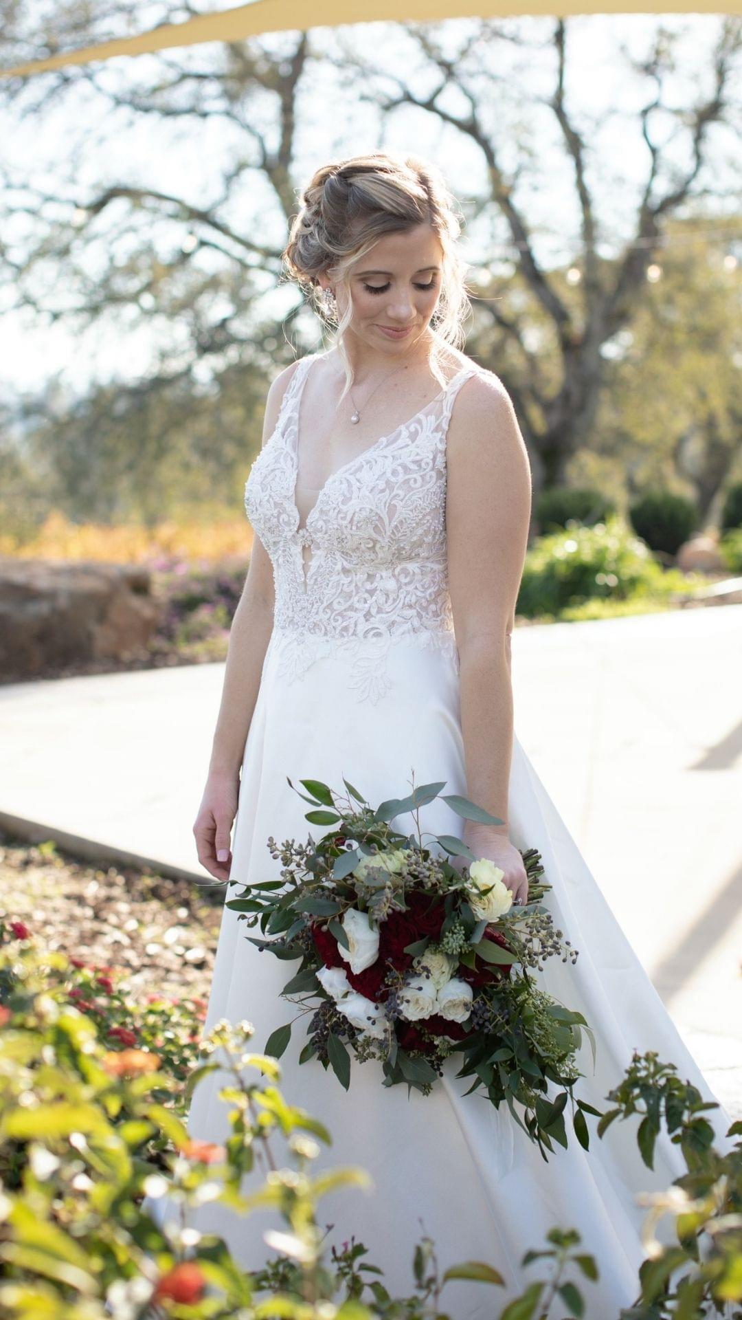 Andrea Bride, her dress turned out so beautiful after all her alterations were done