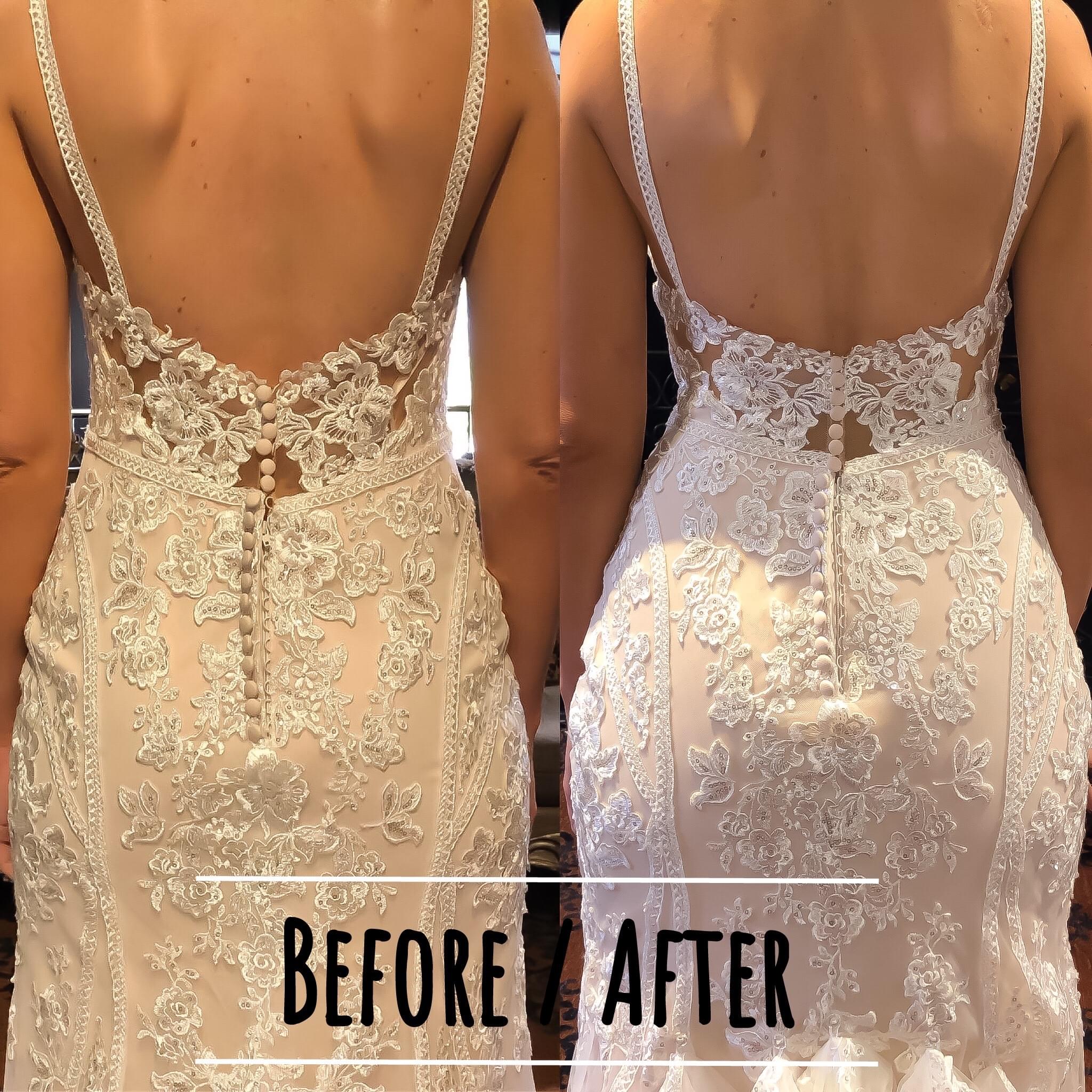 Before and after picture from Alterations