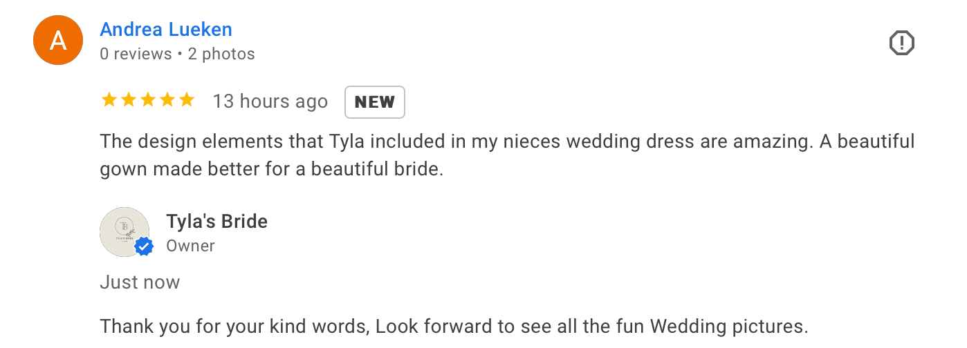 Tylas bride 5 star review