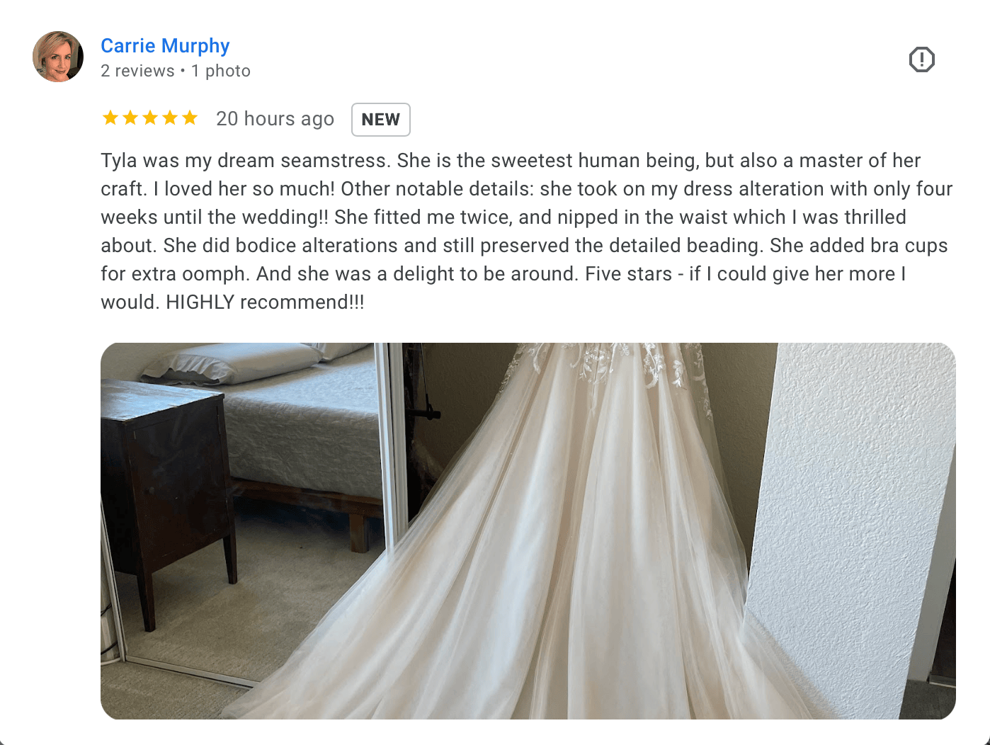 tylas bride 5 star review 